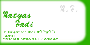 matyas hadi business card